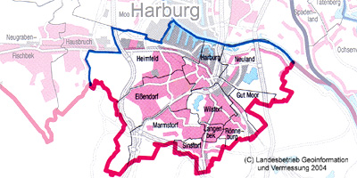 Grenzen des Kreiselternrats 71 · Harburg Stadt